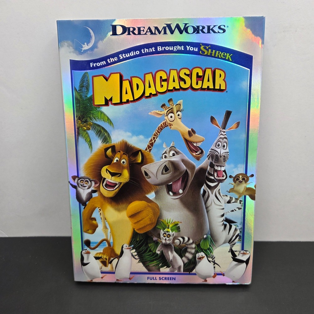 DreamWorks Madagascar DVD Full Screen Movie Slipcover Ben Stiller Chris Rock